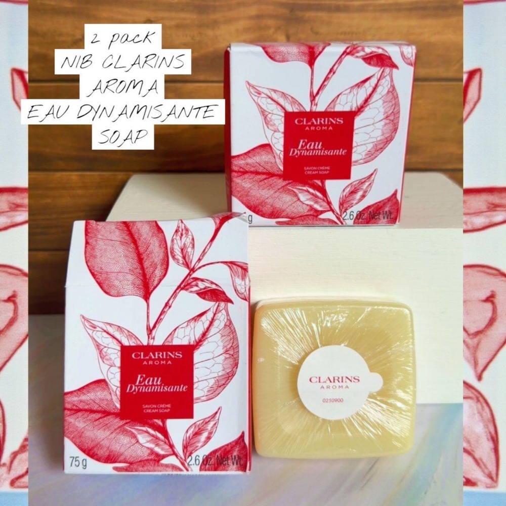 NEW CLARINS EAU‎ DYNAMISANTE CREAM SOAP BUNDLE DEADSTOCK
